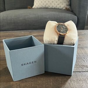 Skagen Women's Rose Gold and Charcoal Grey Watch